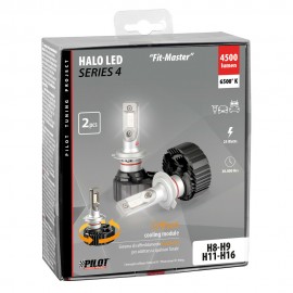 Lampa - LED Kit τύπου H8/H9/H11/H16 τάσης 9>32V φωτεινότητα 4500lm απόδοση 50W τύπος βάσης PGJ19-X Halo Serie 4 Fit-Master ZES Chips για ισχυρό και ομοιόμορφο φως εύκολη εγκατάσταση και αξιόπιστη απόδοση σε όλες τις συνθήκες οδήγησης – 2 τεμ. (L5780.0)