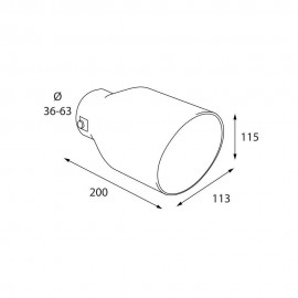 ΑΚΡΟ (ΜΠΟΥΚΑ) ΕΞΑΤΜΙΣΗΣ ΟΒΑΛ TS-79 36>63mm (ΜΗΚΟΣ: 200mm / ΦΑΡΔΟΣ: 113mm ) LAMPA - 1 TEM. Μπούκες Εξάτμισης americat.gr