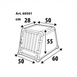 ΚΛΟΥΒΙ/ΚΟΥΤΙ ΜΕΤΑΦΟΡΑΣ ΣΚΥΛΟΥ ΠΟΡΤ ΜΠΑΓΚΑΖ TYPE 1 50x60xH55cm LAMPA - 1 TEM. PET SHOP americat.gr