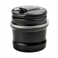 ΣΤΑΧΤΟΔΟΧΕΙΟ-ΤΑΣΑΚΙ-ΠΟΤΗΡΟΘΗΚΗ-ΚΑΛΑΘΑΚΙ ΣΚΟΥΠΙΔΙΩΝ ΜΑΥΡΟ ΜΕ ΦΩΣ ΜΠΛΕ ASH-TRAY 2in1 85x95mm Τασάκια americat.gr