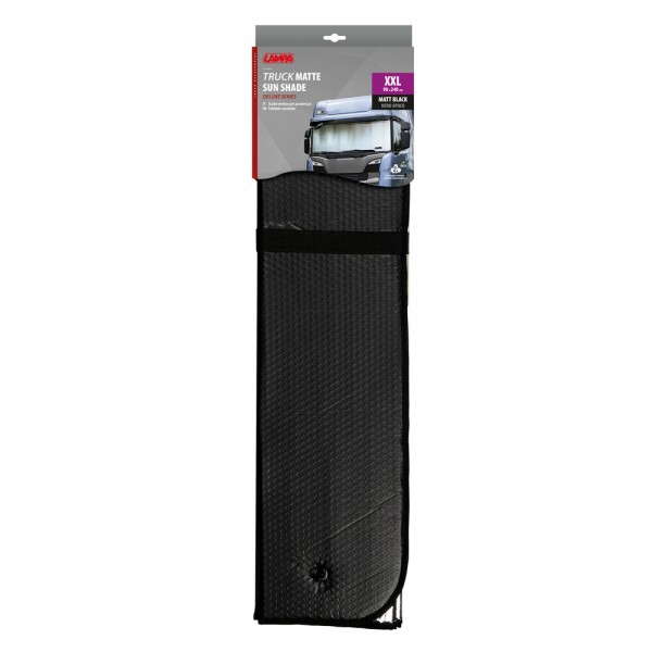 Lampa – Ηλιοπροστασία Εσωτερική Παρμπρίζ Truck Deluxe Series XXL (Μαύρη/Ματ 90 x 240 cm), Κορυφαία Θερμική Ασπίδα Προστασίας για το Ταμπλό και την Καμπίνα Φορτηγού - 1 Τεμ. (L.6682.6) Προϊόντα americat.gr