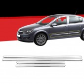 ΦΑΣΑ ΠΟΡΤΑΣ ΧΡΩΜΙΟΥ ΜΕΤΑΛΛΙΚΗ S-Dizayn ΓΙΑ OPEL ASTRA H 5D HB/SD/SW 2004-2013 - 4 Τεμ. Διάφορα Διακοσμητικά Χρωμίου americat.gr