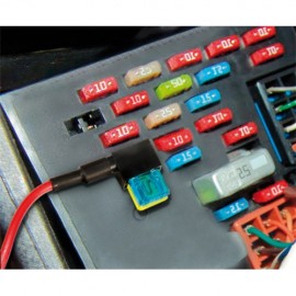 Quick-connector for micro-blade fuse, 12/24V