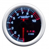 ΣΤΡΟΦΟΜΕΤΡΟ 0-10000rpm 52mm 2 INCH ΜΑΥΡΟ ΜΕ ΚΟΚΚΙΝΟ ΦΩΤΙΣΜΟ Στροφόμετρα americat.gr