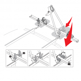 Menabo - Ανταλλακτικός Μοχλός Γρήγορης Ασφάλισης και Απασφάλισης Quick Fix Lever Χωρίς Κλειδαριά για Βάσεις Ποδηλάτου Juza / Chrono για στήριξη σε Μπάρες Οροφής T-Style - 1 Τεμ. (72160/MB) Άκρα για Μπάρες americat.gr