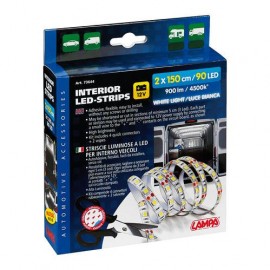 ΤΑΙΝΙΑ ΕΣΩΤΕΡΙΚΗ 12V 90LED 4.500K 900lm 2x150cm INTERIOR LED-STRIPS Φωτισμός LED americat.gr