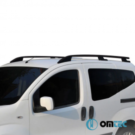 Omtec - Παράλληλες Μπάρες Οροφής Sport για VW Amarok (PH 2H) 2010>2022 από Αλουμίνιο σε Μαύρο Χρώμα και Μέγιστο Βάρος Φορτίου 75 kg - 2 τεμ. (7535931B/OM) Παράλληλες Μπάρες Οροφής americat.gr