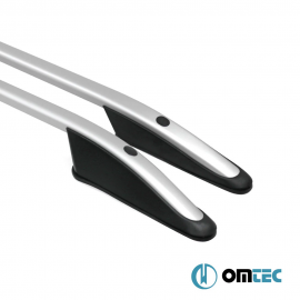 Omtec - Παράλληλες Μπάρες Οροφής Sport για VW Amarok (PH 2H) 2010>2022 από Αλουμίνιο σε Ασημί Χρώμα - 2 τεμ. (7535931/OM) Παράλληλες Μπάρες Οροφής americat.gr