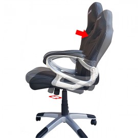 ΚΑΡΕΚΛΑ ΓΡΑΦΕΙΟΥ BUCKET ΜΕ ΡΟΔΑΚΙΑ ΚΟΚΚΙΝΗ/ΜΑΥΡΗ Καθίσματα americat.gr