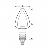 ΦΛΑΣ ΜΗΧΑΝΗΣ FOCAL 12V 21W (78x37mm) ΜΑΥΡΑ -2 ΤΕΜ. LED Φλας americat.gr