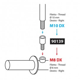 ΑΝΤΑΠΤΟΡΑΣ ΓΙΑ ΚΑΘΡΕΠΤΗ ΜΗΧΑΝΗΣ M10DX-M8DX -1ΤΕΜ Καθρέπτες americat.gr