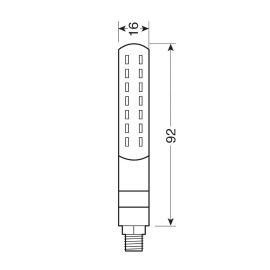 ΦΛΑΣ ΕΜΠΡΟΣ ΓΙΑ MOTO LINE SQ 12V SMD LED 2 ΧΡΗΣΕΩΝ ΘΕΣΕΩΣ/ΦΛΑΣ (ΜΑΥΡΟ 92 X 16 mm) - 2 ΤΕΜ. LED Φλας americat.gr