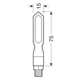 ΦΛΑΣ ΜΟΤΟ PIERCER SQ 12V ΜΑΥΡΑ SMD LED 75x15mm 2ΤΕΜ. LED Φλας americat.gr