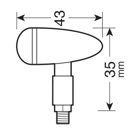 ΦΛΑΣ ΜΟΤΟ DROP 12V SMD LED (35x43mm) ΜΑΥΡΑ -2 ΤΕΜ. LED Φλας americat.gr