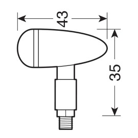 ΦΛΑΣ ΜΟΤΟ DROP 12V SMD LED (35x43mm) ΧΡΩΜΙΟ -2 ΤΕΜ. LED Φλας americat.gr