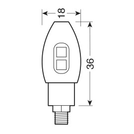 ΦΛΑΣ ΜΟΤΟ VOLT ΑΣΗΜΙ 12V SMD LED 36x18mm 2ΤΕΜ. LED Φλας americat.gr
