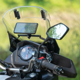 Βάση Στήριξης Κινητού Bar της σειράς Titan Optiline για Καθρέπτες ή Μπάρες Μηχανής ή Ποδηλάτου με διάμετρο από 9 mm έως 18 mm και σύστημα Duolock, συμβατή με Θήκες ή Αντάπτορες Κινητού Optiline Μηχανή americat.gr