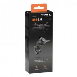 Βάση Στήριξης Κινητού Bar της σειράς Titan Optiline για Καθρέπτες ή Μπάρες Μηχανής ή Ποδηλάτου με διάμετρο από 9 mm έως 18 mm και σύστημα Duolock, συμβατή με Θήκες ή Αντάπτορες Κινητού Optiline Μηχανή americat.gr