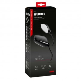 ΚΑΘΡΕΠΤΕΣ MOTO M10x1,25 ΜΑΥΡΟ/ CARBON ΧΡΩΜΑ SPLINTER LAMPA - 2 ΤΕΜ. Καθρέπτες americat.gr