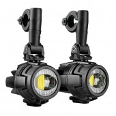 Lampa - Προβολείς Ομίχλης Moto FOG-X1 12V 20W 2123lm 6000-6500K Φ76mm 4 LED Αδιάβροχοι IP68 με Καλωδίωση και Βάσεις Φ24-26mm - Σετ 2 Τεμ. (9158.1-LM) Προϊόντα Draft americat.gr