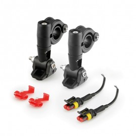 Lampa - Προβολείς Ομίχλης Moto FOG-X1 12V 20W 2123lm 6000-6500K Φ76mm 4 LED Αδιάβροχοι IP68 με Καλωδίωση και Βάσεις Φ24-26mm - Σετ 2 Τεμ. (9158.1-LM) Προϊόντα Draft americat.gr