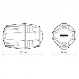 Lampa - Προβολείς Ομίχλης Moto FOG-X1 12V 20W 2123lm 6000-6500K Φ76mm 4 LED Αδιάβροχοι IP68 με Καλωδίωση και Βάσεις Φ24-26mm - Σετ 2 Τεμ. (9158.1-LM) Προϊόντα Draft americat.gr