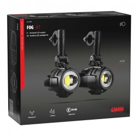 Lampa - Προβολείς Ομίχλης Moto FOG-X1 12V 20W 2123lm 6000-6500K Φ76mm 4 LED Αδιάβροχοι IP68 με Καλωδίωση και Βάσεις Φ24-26mm - Σετ 2 Τεμ. (9158.1-LM) Προϊόντα Draft americat.gr