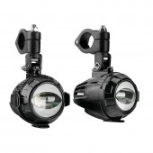 Lampa - Προβολείς Ομίχλης Moto FOG-X2 12V 30W 2100lm 6000-6500K Φ71mm 1 LED Αδιάβροχοι IP68 με Καλωδίωση και Βάσεις Φ38-39mm - Σετ 2 Τεμ. (9158.2-LM) Προϊόντα Draft americat.gr