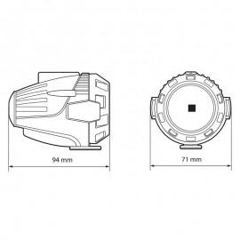 Lampa - Προβολείς Ομίχλης Moto FOG-X2 12V 30W 2100lm 6000-6500K Φ71mm 1 LED Αδιάβροχοι IP68 με Καλωδίωση και Βάσεις Φ38-39mm - Σετ 2 Τεμ. (9158.2-LM) Προϊόντα Draft americat.gr