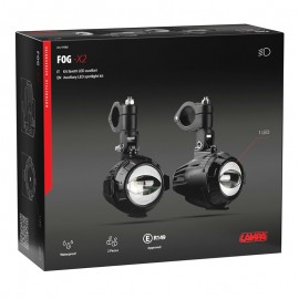 Lampa - Προβολείς Ομίχλης Moto FOG-X2 12V 30W 2100lm 6000-6500K Φ71mm 1 LED Αδιάβροχοι IP68 με Καλωδίωση και Βάσεις Φ38-39mm - Σετ 2 Τεμ. (9158.2-LM) Προϊόντα Draft americat.gr