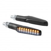 ΦΛΑΣ MOTO ΕΜΠΡΟΣ 12V SMD LED VICTORY ΜΑΥΡΟ 2 ΧΡΗΣΕΩΝ (ΘΕΣΕΩΣ /ΦΛΑΣ) 91x15mm LAMPA - 2 TEM LED Φλας americat.gr