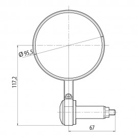 ΚΑΘΡΕΠΤΕΣ MOTO ΓΙΑ ΑΝΤΙΒΑΡΟ ΣΤΡΟΓΓΥΛΟΙ 95,5mm/18-23mm OCULUS LAMPA - 2 ΤΕΜ Καθρέπτες americat.gr
