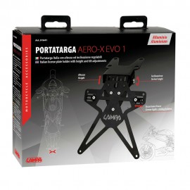 ΒΑΣΗ ΣΤΗΡΙΞΗΣ ΠΙΝΑΚΙΔΑΣ MOTO ΑΛΟΥΜΙΝΙΟΥ AERO-X EVO 1 ΜΑΥΡΗ UNIVERSAL LAMPA - 1 ΤΕΜ Βάσεις Πινακίδας americat.gr