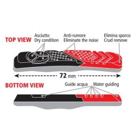 ΤΑΚΑΚΙΑ ΦΡΕΝΩΝ ΠΟΔΗΛΑΤΟΥ (CITY/MTB BIKE) PREMIUM 72mm PF-11 ΜΑΥΡΟ/ΚΟΚΚΙΝΟ 2ΤΕΜ. Φρένα americat.gr