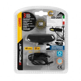 ΦΩΣ ΕΜΠΡΟΣ ΠΟΔΗΛΑΤΟΥ COB LED ΜΑΥΡΟ 3 ΧΡΗΣΕΩΝ ΜΕ USB Φώτα americat.gr