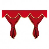 ΣΕΤ ΚΟΥΡΤΙΝΕΣ ΝΤΑΛΙΚΑΣ PRIVILEGE HIGH CENTRAL ΚΟΚΚΙΝΟ 8ΤΕΜ. (Καμπίνα 1,80μ) Κουρτίνες americat.gr