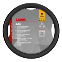 Lampa - Κάλυμμα Τιμονιού Φορτηγού Aura Skeentex Μαύρο Μέγεθος M Ø44–46cm Ultra-Soft, Αντιολισθητικό, Φάρδος 10cm - 1 τεμ. (L9707.3) Διάμετρος 44-46 cm americat.gr