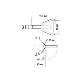 Lampa - Γάντζος Δακτυλίδι Συγκράτησης Ιμάντα για Μπάρα Σιδήρου Κόφας Type 3 max 1850kg για Στερέωση Φορτίου σε Φορτηγά - 1 τεμ. (L9725.0) Διάφορα americat.gr