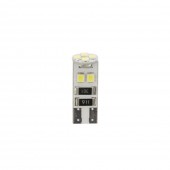 T10 W5W 24V W2,1x9,5d 10x28mm 55lm 8SMDx3chips LED ΛΕΥΚΟ ( CAN-BUS / ΔΙΠΛΗΣ ΠΟΛΙΚΟΤΗΤΑΣ) 20ΤΕΜ. Χωρίς Κάλυκα americat.gr