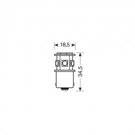 P21W BA15s 24/28V 8SMDx1CHIP LED 120lm ΛΕΥΚΟ ΚΟΥΤΙ LAMPA - 20 ΤΕΜ. Με Κάλυκα americat.gr