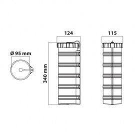 ΣΤΡΟΓΓΥΛΟ ΚΟΥΤΙ ΦΥΛΑΞΗΣ ΕΓΓΡΑΦΩΝ (340 X 95 mm) Στήριξη Εγγράφων americat.gr