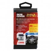 ΚΑΛΥΜΜΑ ΤΙΜΟΝΙΟΥ ΦΟΡΤΗΓΟΥ 44/46cm (M) SKIN-COVER ΜΑΥΡΟ ΜΕ ΜΠΛΕ ΡΑΦΗ ΕΛΑΣΤΙΚΟ 2mm ΠΑΧΟΣ Διάμετρος 44-46 cm americat.gr