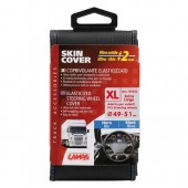ΚΑΛΥΜΜΑ ΤΙΜΟΝΙΟΥ ΦΟΡΤΗΓΟΥ 49/51cm (XL) SKIN-COVER ΜΑΥΡΟ ΜΕ ΜΠΛΕ ΡΑΦΗ ΕΛΑΣΤΙΚΟ 2mm ΠΑΧΟΣ Διάμετρος 49-51 cm americat.gr