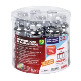 ΚΑΠΑΚΙΑ ΠΑΞΙΜΑΔΙΩΝ / ΜΠΟΥΛΟΝΙΩΝ ΦΟΡΤΗΓΟΥ ΧΑΛΥΒΔΙΝΑ INOX 32mm 40ΤΕΜ. Διακόσμηση Τροχών americat.gr