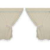 ΣΕΤ ΚΟΥΡΤΙΝΕΣ ΝΤΑΛΙΚΑΣ PREMIER ΚΡΕΜ (CREAM) 9ΤΕΜ. Κουρτίνες americat.gr