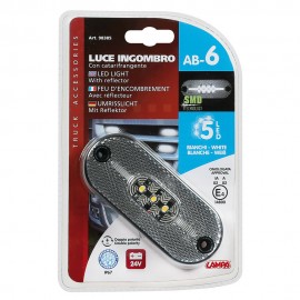 ΦΩΣ ΟΓΚΟΥ ΦΟΡΤΗΓΟΥ 24V 5LED 108x44mm ΛΕΥΚΟ ΑΔΙΑΒΡΟΧΟ LAMPA -1ΤΕΜ. Φώτα Ογκου americat.gr