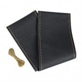 Κάλυμμα Τιμονιού Φορτηγού Ραφτό Δερμάτινο PREMIUM TRUCK 44-46cm μαύρο με μπεζ ραφή Ραφτά καλύμματα τιμονιού americat.gr