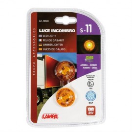 Φώτα Ογκου Φορτηγού 24V 1 Led 2τεμ Πορτοκαλί S-11 Φώτα Ογκου americat.gr