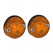 Φώτα Ογκου Φορτηγού 24V 1 Led 2τεμ Πορτοκαλί S-11 Φώτα Ογκου americat.gr