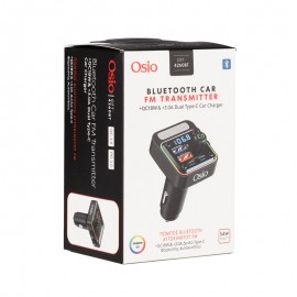 FM TRANSMITTER ΑΝΑΠΤΗΡΑ 12V ΜΕ BLUETOOTH OFT-4260BT ΦΟΡΤΙΣΤΗ USB TYPE-A + USB TYPE-C OSIO Φις Αναπτήρα americat.gr